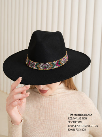Black Women Fedora Hat