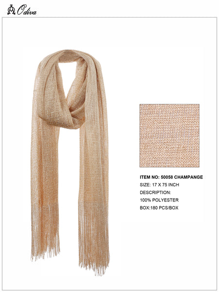 Shimmering Scarf-Champagne