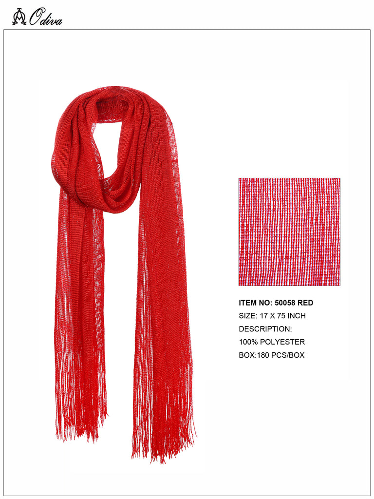 Shimmering Scarf-Red