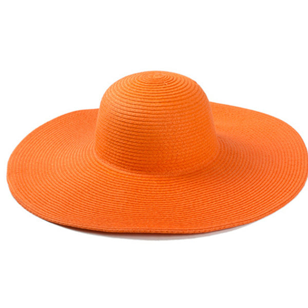 Floppy Foldable Beach Sun Hat-Orange