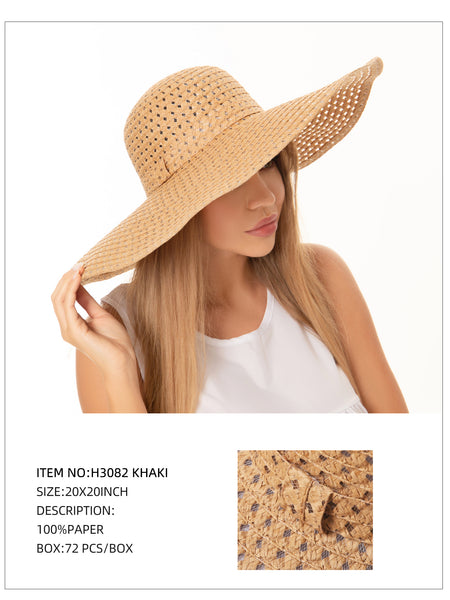 Wide Brim Sun Hat-Khaki